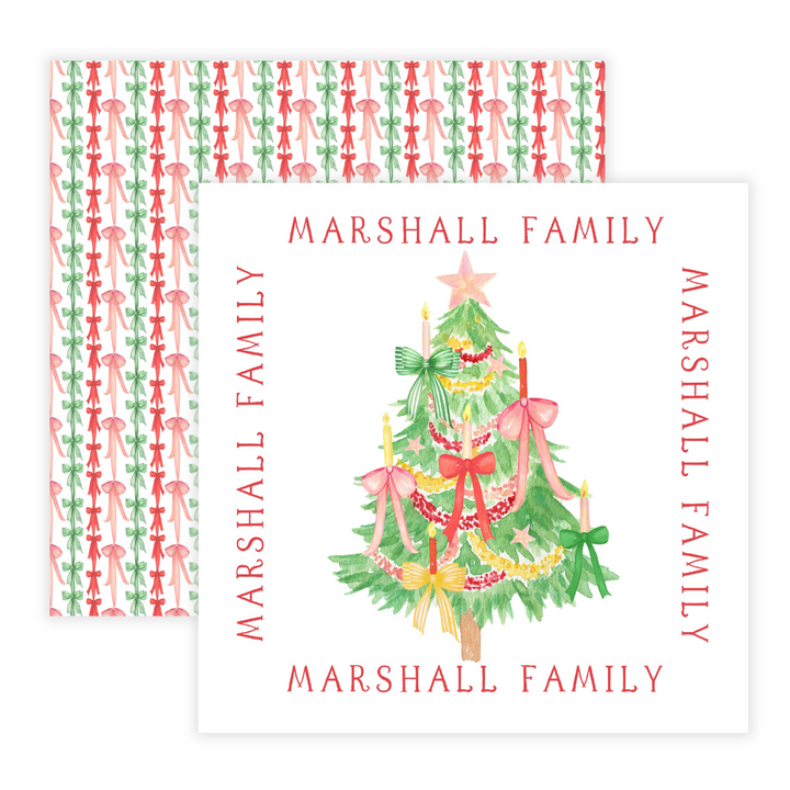 Bow Christmas Tree Coasters- Reversible!