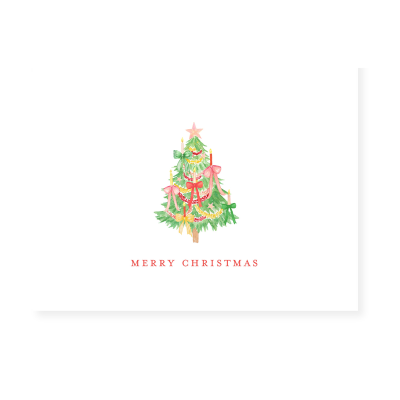 Bow Christmas Tree Note Cards