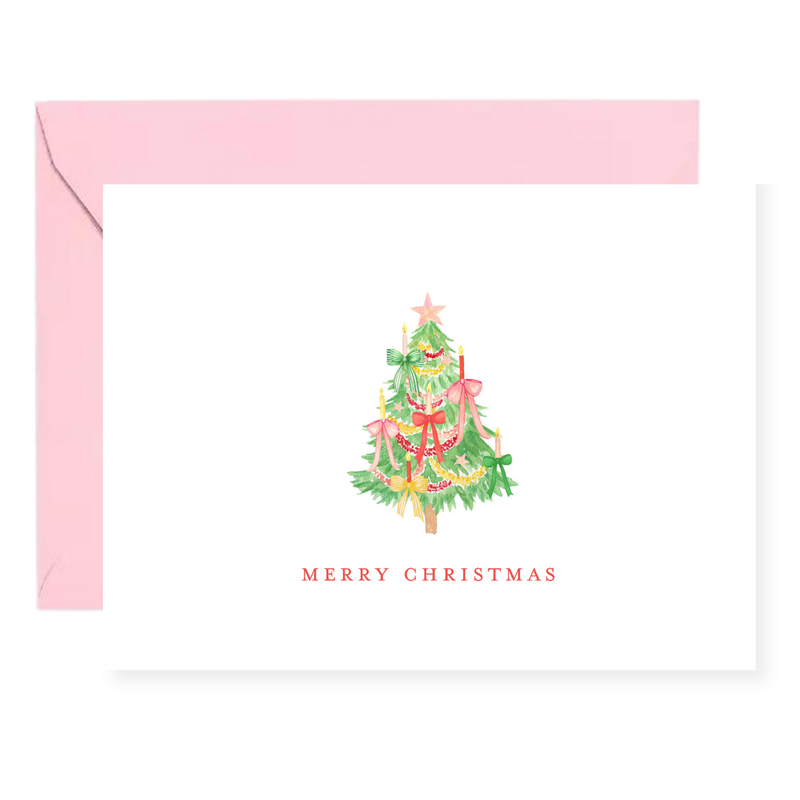 Bow Christmas Tree Note Cards