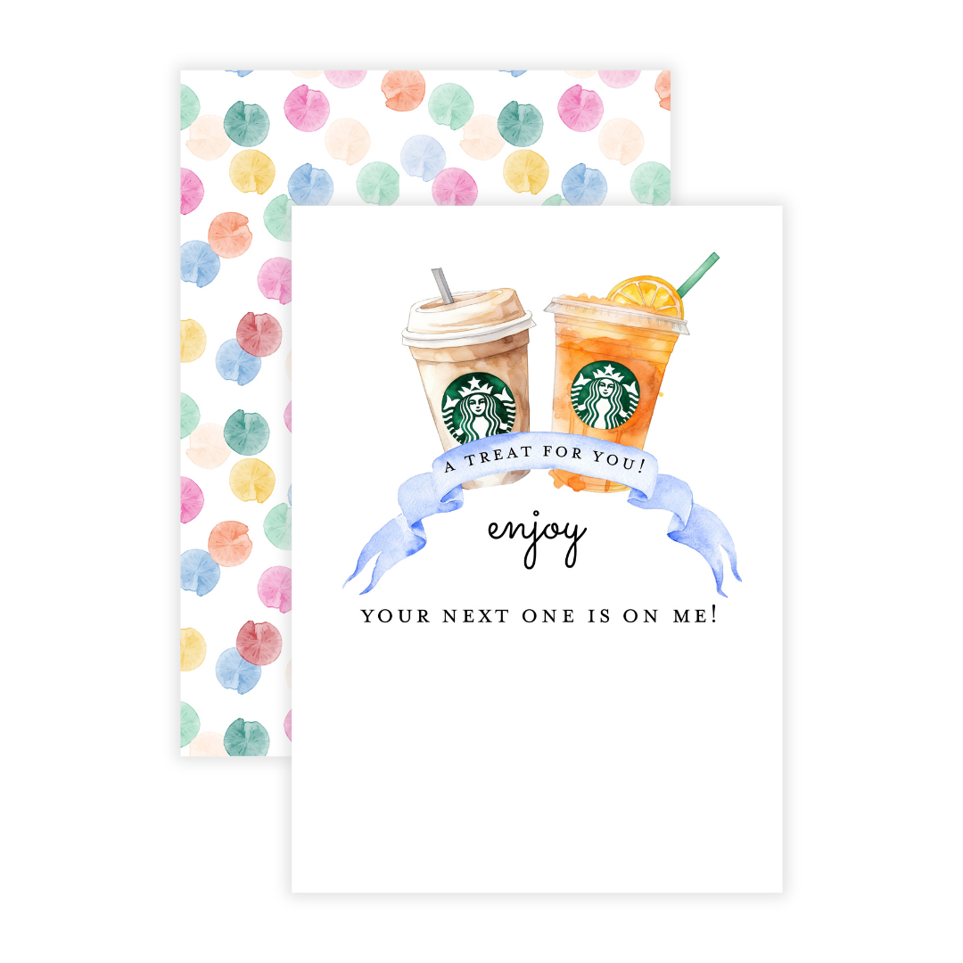 Starbucks Gift Card Happies- 2 color choices!