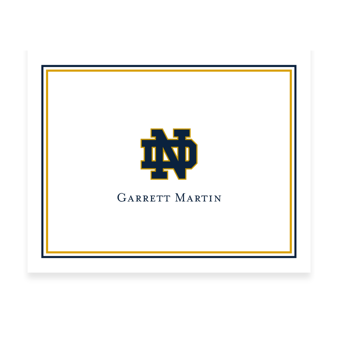 Custom College Logo + Border Personalized Note Cards