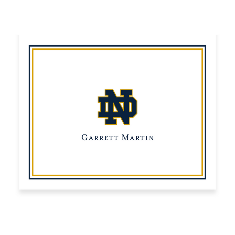 Custom College Logo + Border Personalized Note Cards