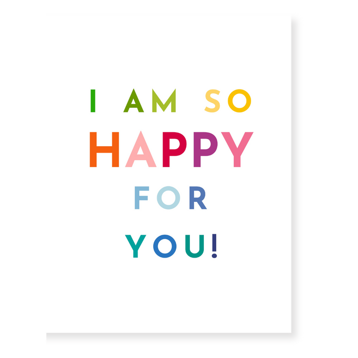 Colorful So Happy for You Note Cards