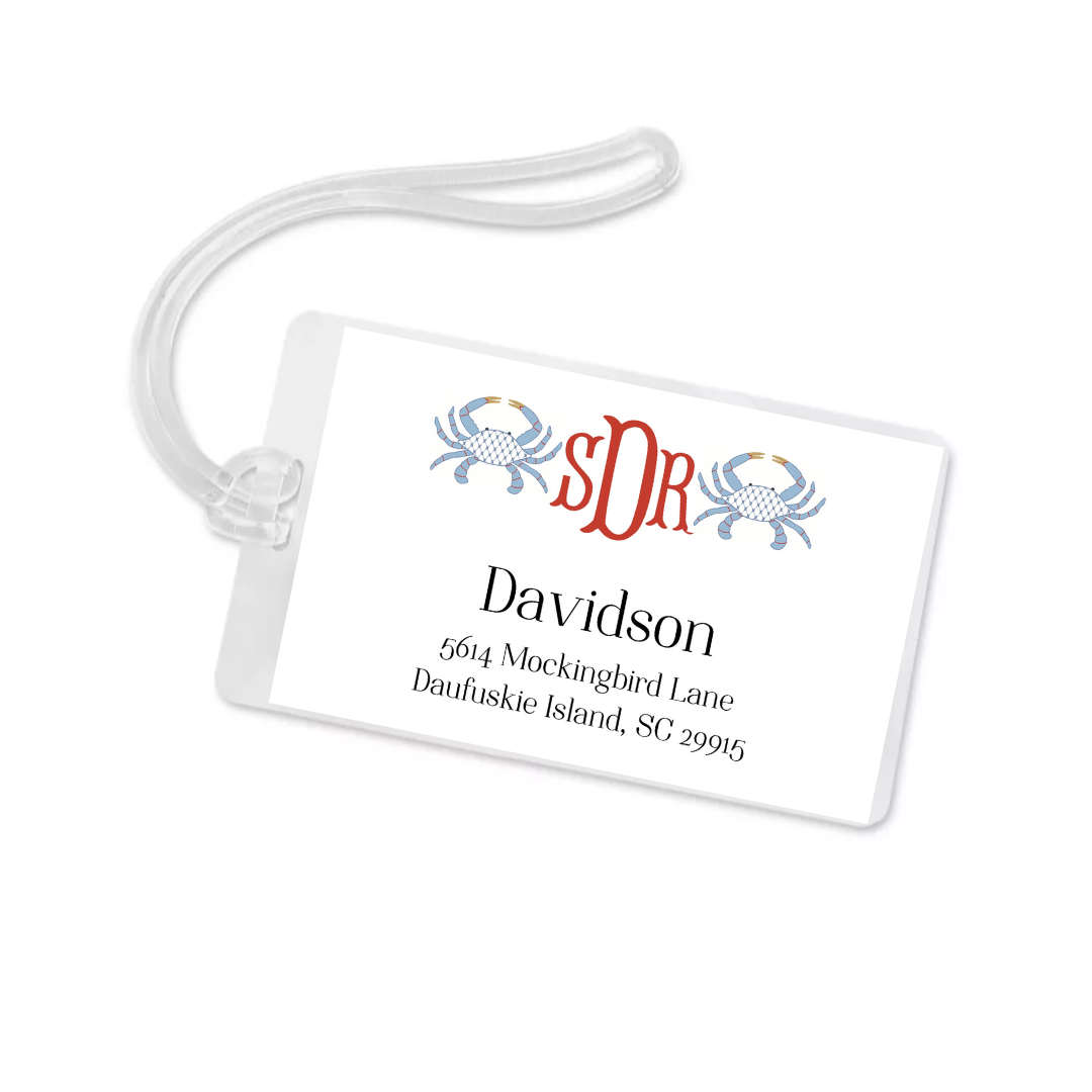 Chic Crab + Monogram Bag Tag