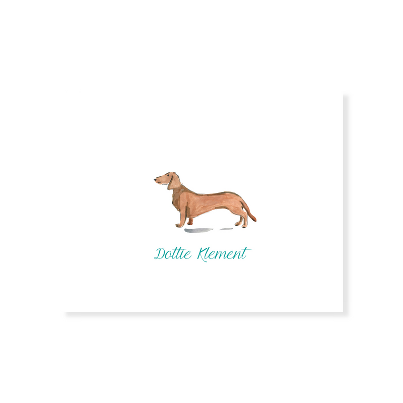 Dachshund Personalized Note Cards