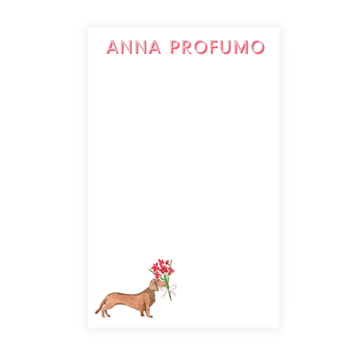 Sweet Dachshund Personalized Note Pad- Customizable!