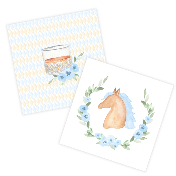 Derby Blues Reversible Coasters