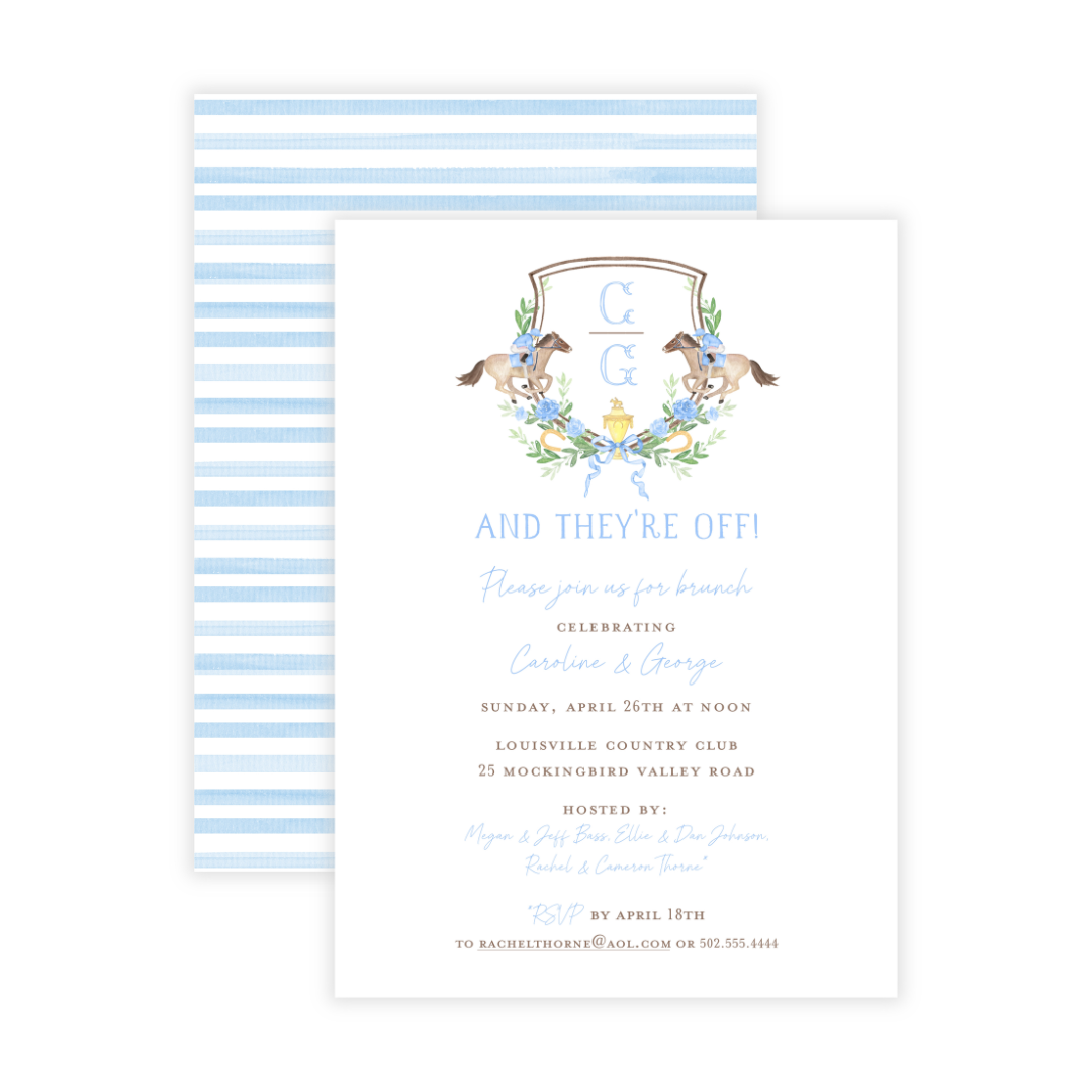 Derby Crest + Monogram Invitation