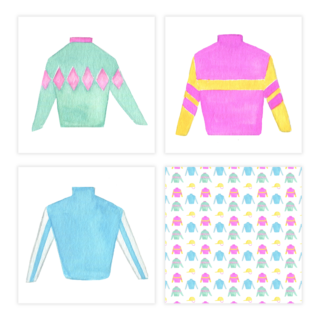 Bright Derby Silks Reversible Coasters