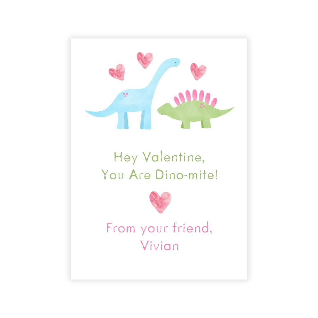 Dinosaur Valentine Cards