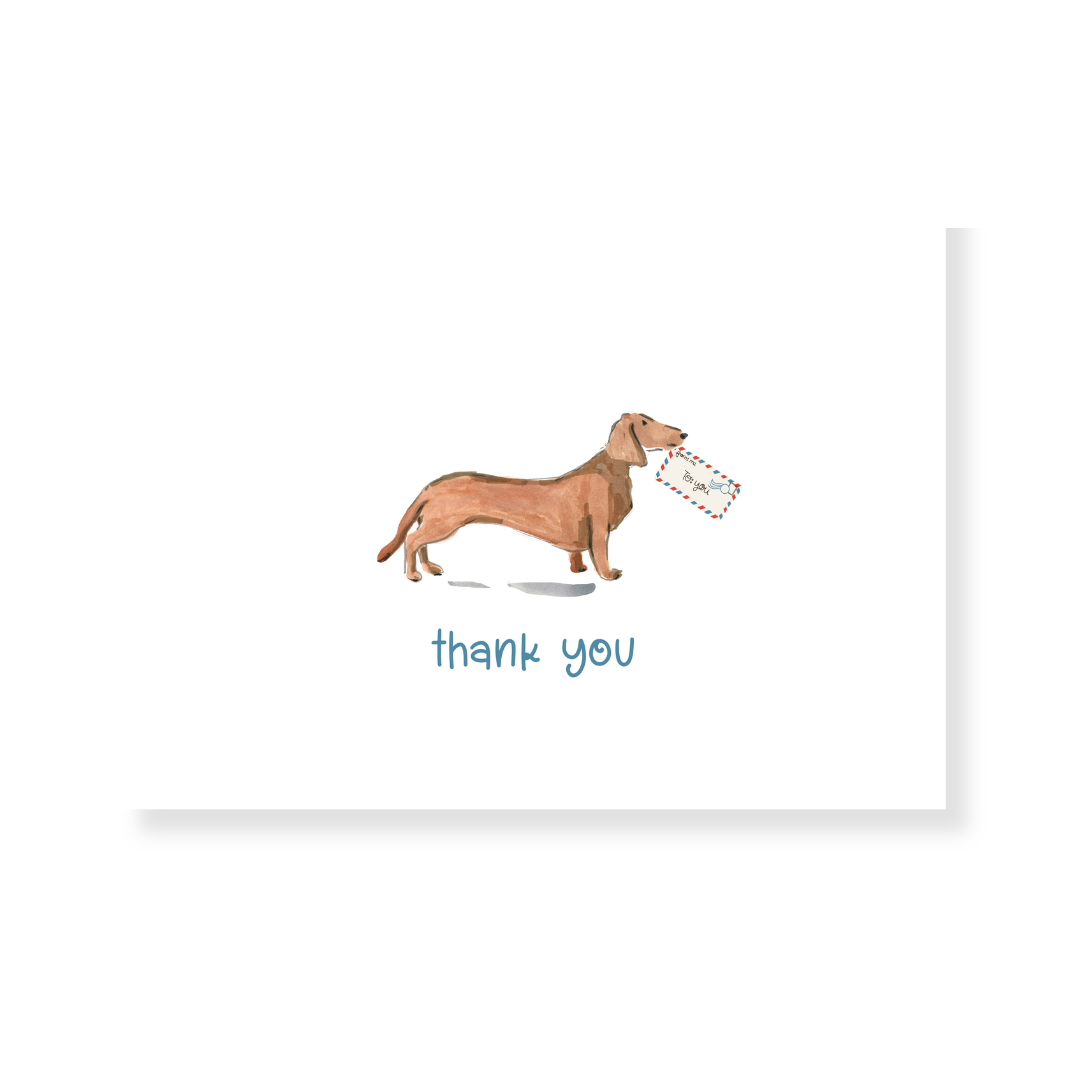 Dachshund + Envelope Thank You Notes
