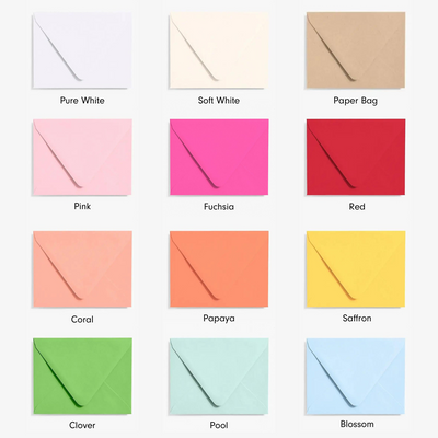 Border and Name Flat Note Cards- choose your color!