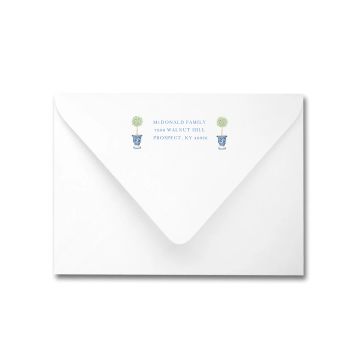 Bamboo Crest + Monogram Holiday Photo Card