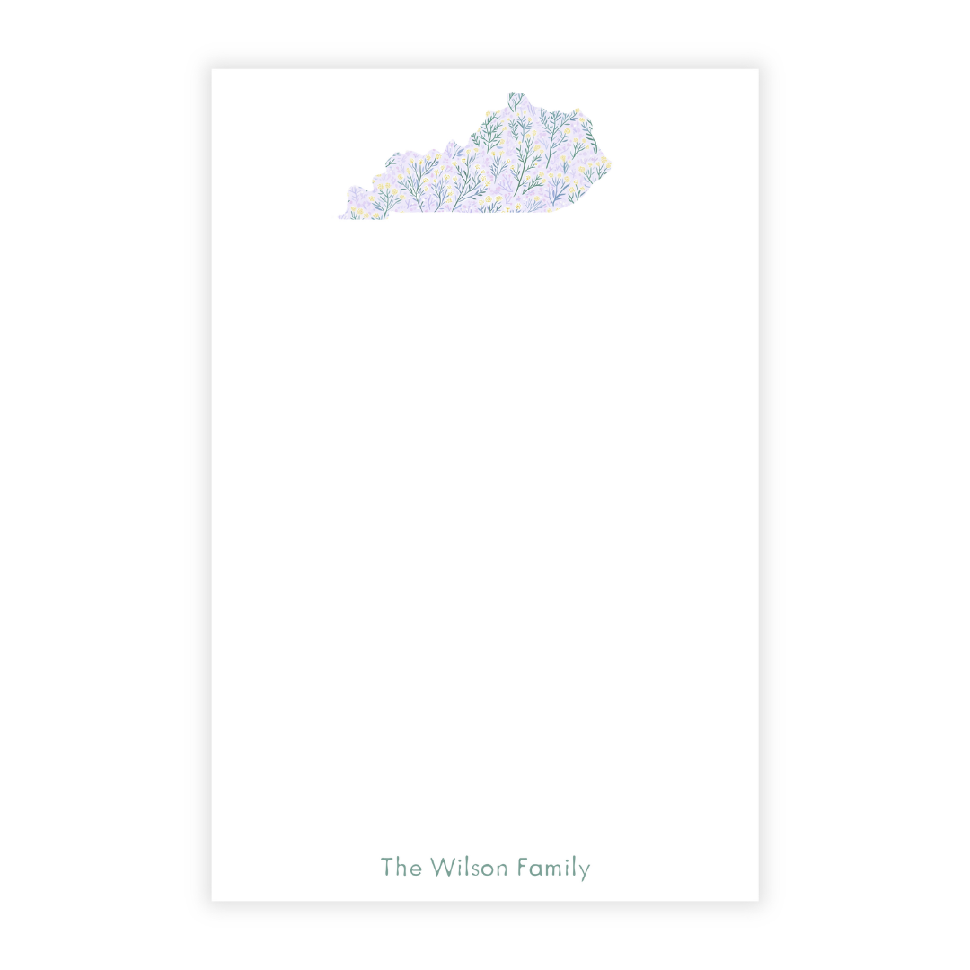 Kentucky Floral Note Pad- Personalized!