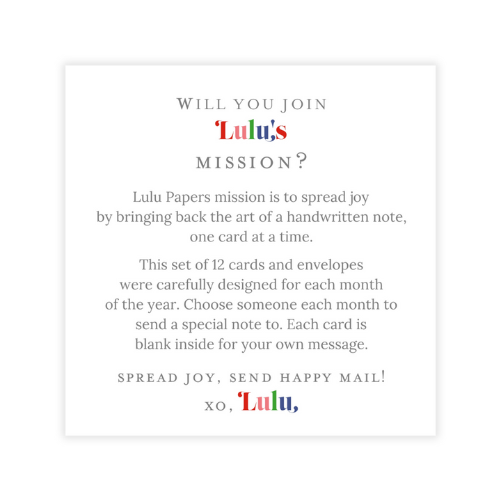 Lulu's Mission Boxed Set of Note Cards