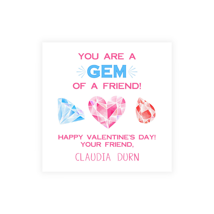You're a Gem Valentines, Choice of Stickers or Cards