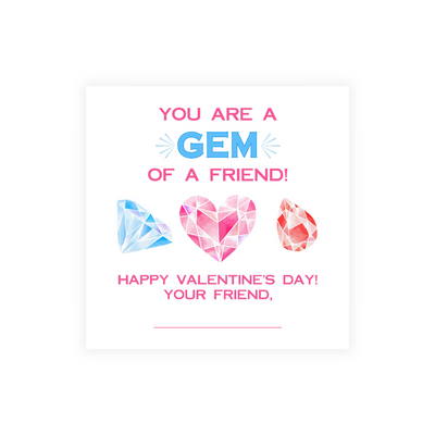 You're a Gem Valentines, Choice of Stickers or Cards