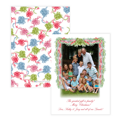 Gift Bows + Greenery Holiday Photo Card