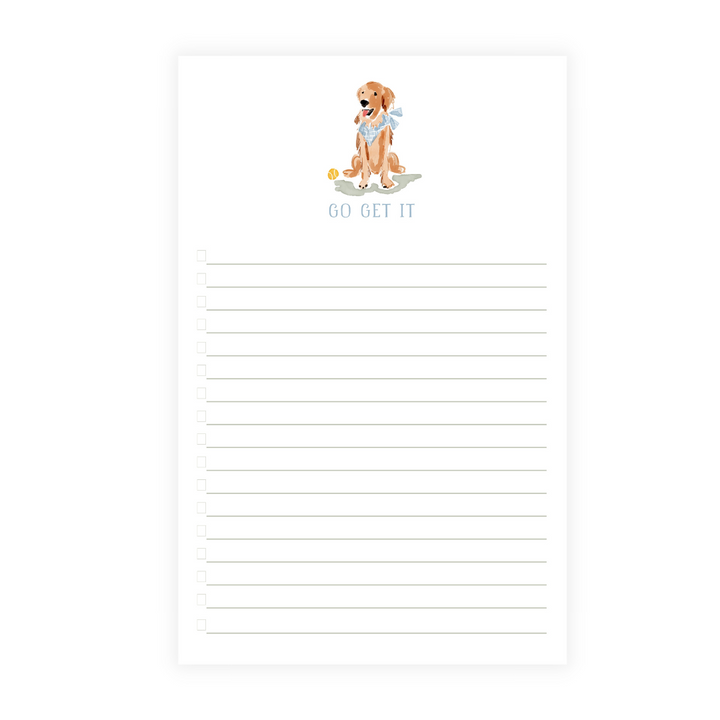 Golden Retriever List Personalized Note Pad