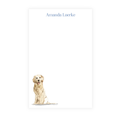 Golden Retriever Personalized Note Pad