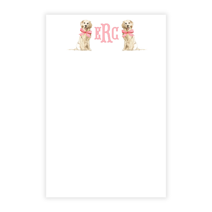 Golden Retriever + Monogrammed Note Pad