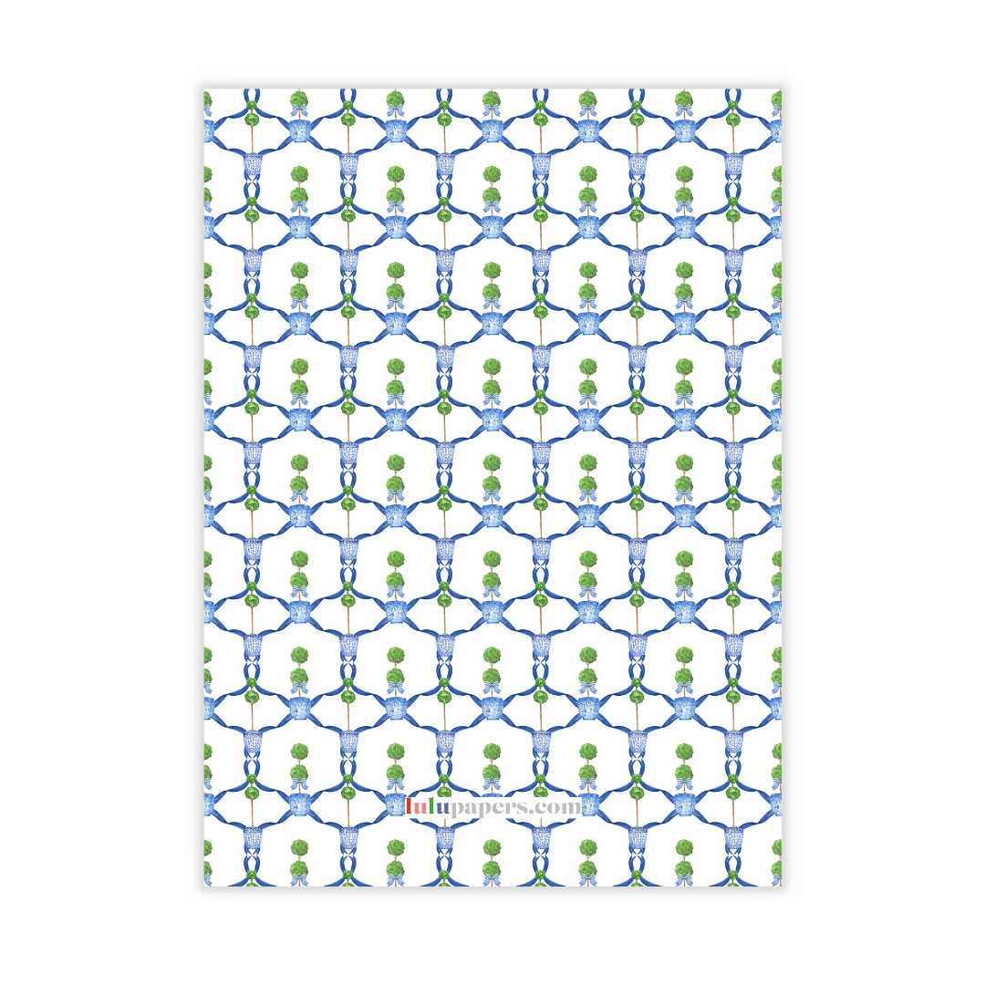 Boxwoods + Blue Bows Holiday Photo Card