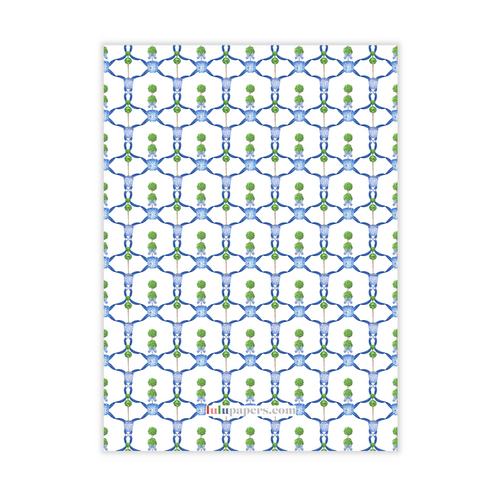 Boxwoods + Blue Bows Holiday Photo Card