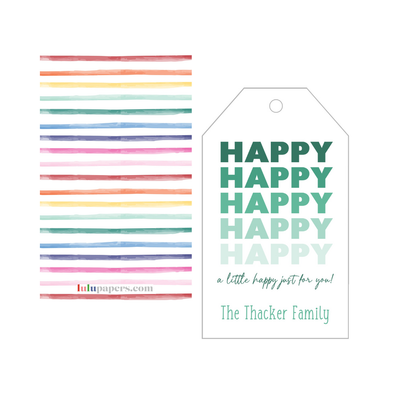 HAPPY Greens Personalized Gift Tags
