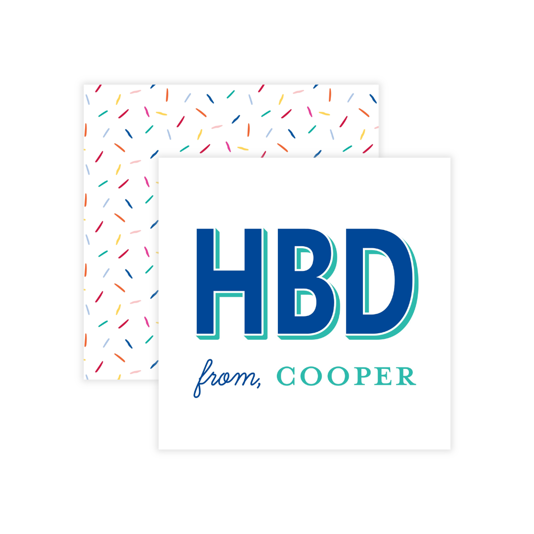Bold HBD Stickers or Cards