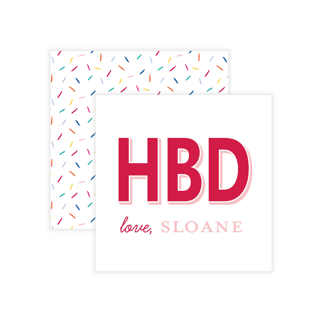Bold HBD Stickers or Cards