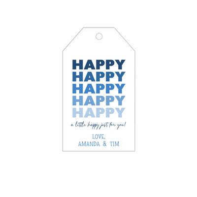 HAPPY Blues Personalized Gift Tags
