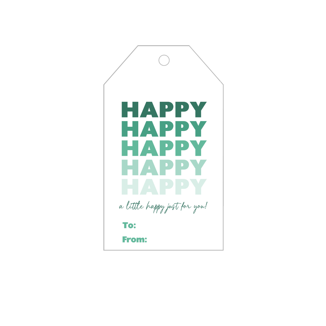 HAPPY Greens Personalized Gift Tags