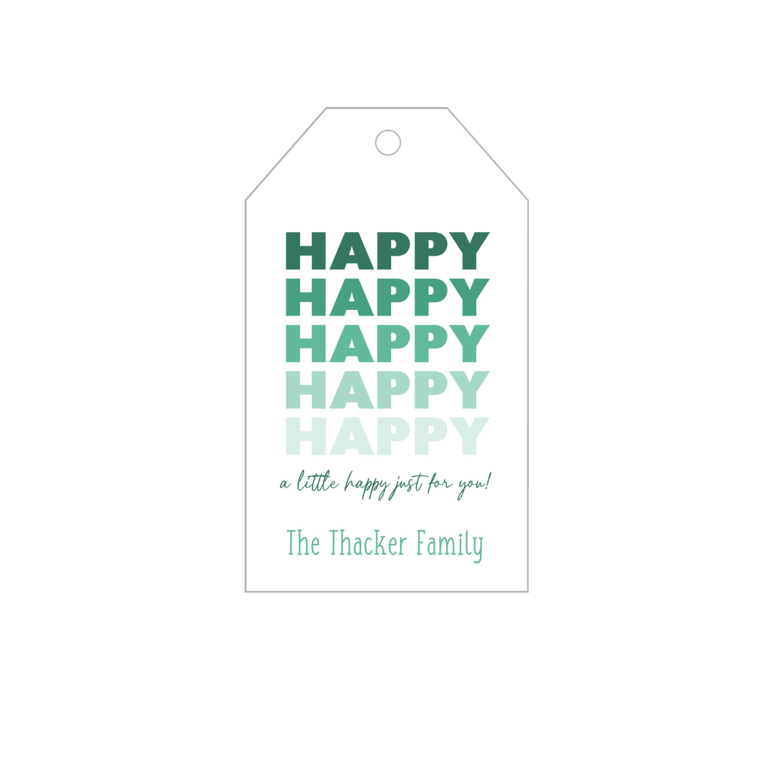 HAPPY Greens Personalized Gift Tags