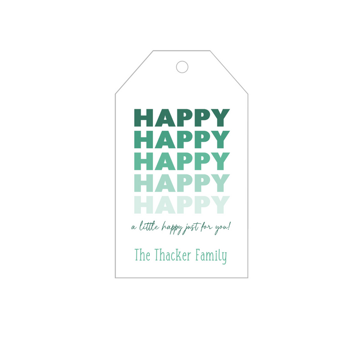 HAPPY Greens Personalized Gift Tags