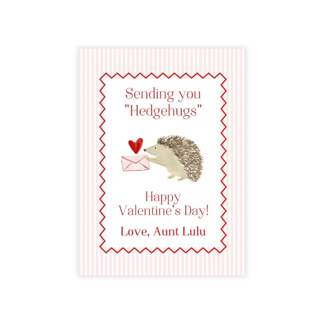 Hedgehog Valentine Cards