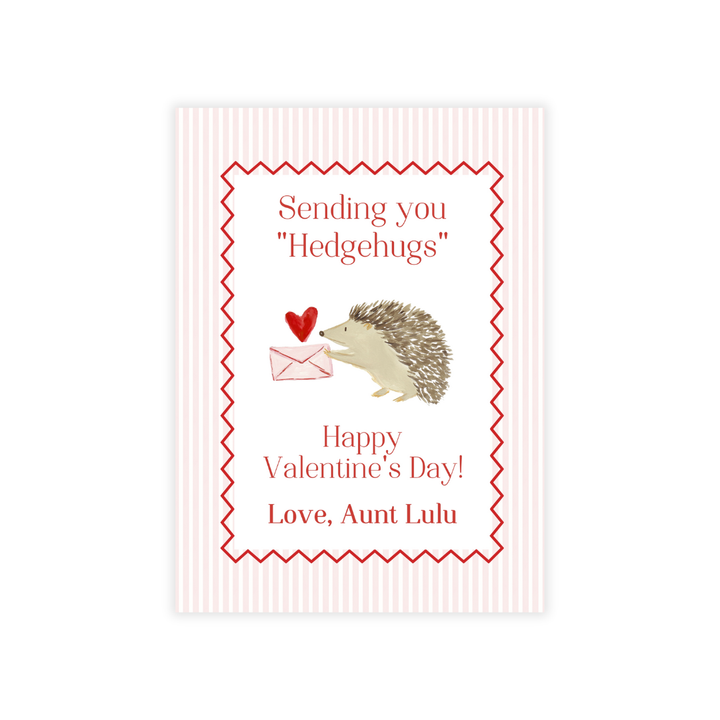 Hedgehog Valentine Cards