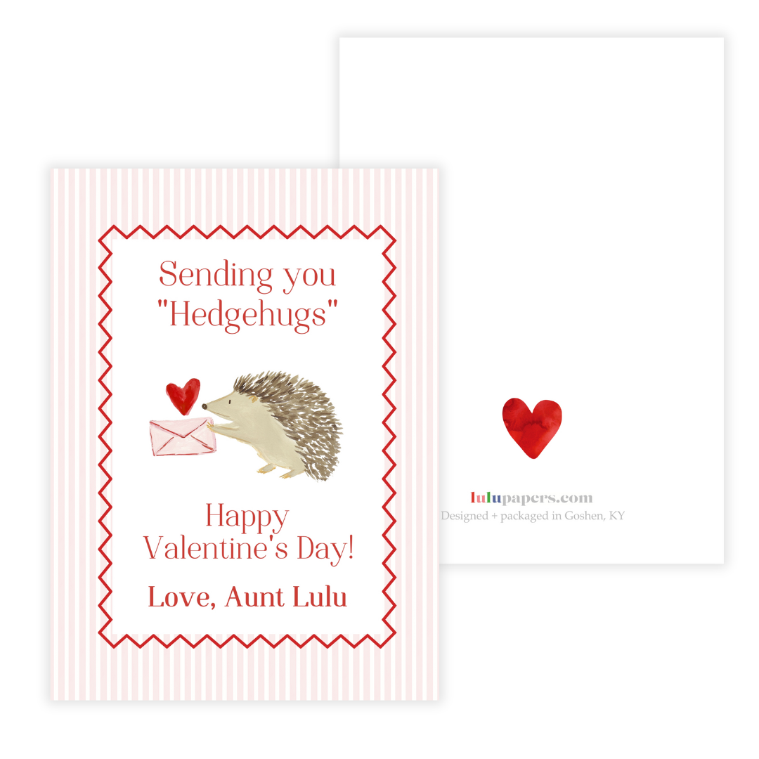 Hedgehog Valentine Cards
