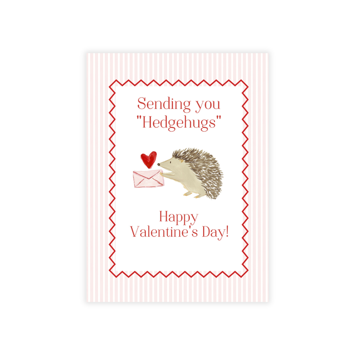 Hedgehog Valentine Cards