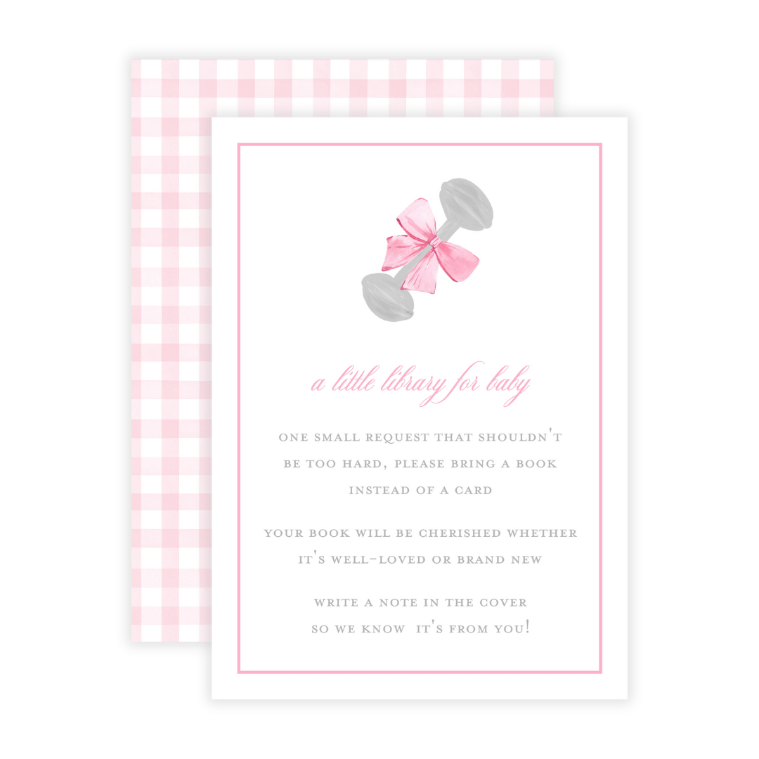 Heirloom Rattle Baby Girl Shower Invitations