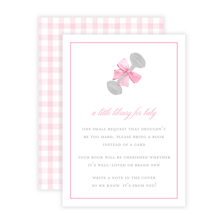 Heirloom Rattle Baby Girl Shower Invitations