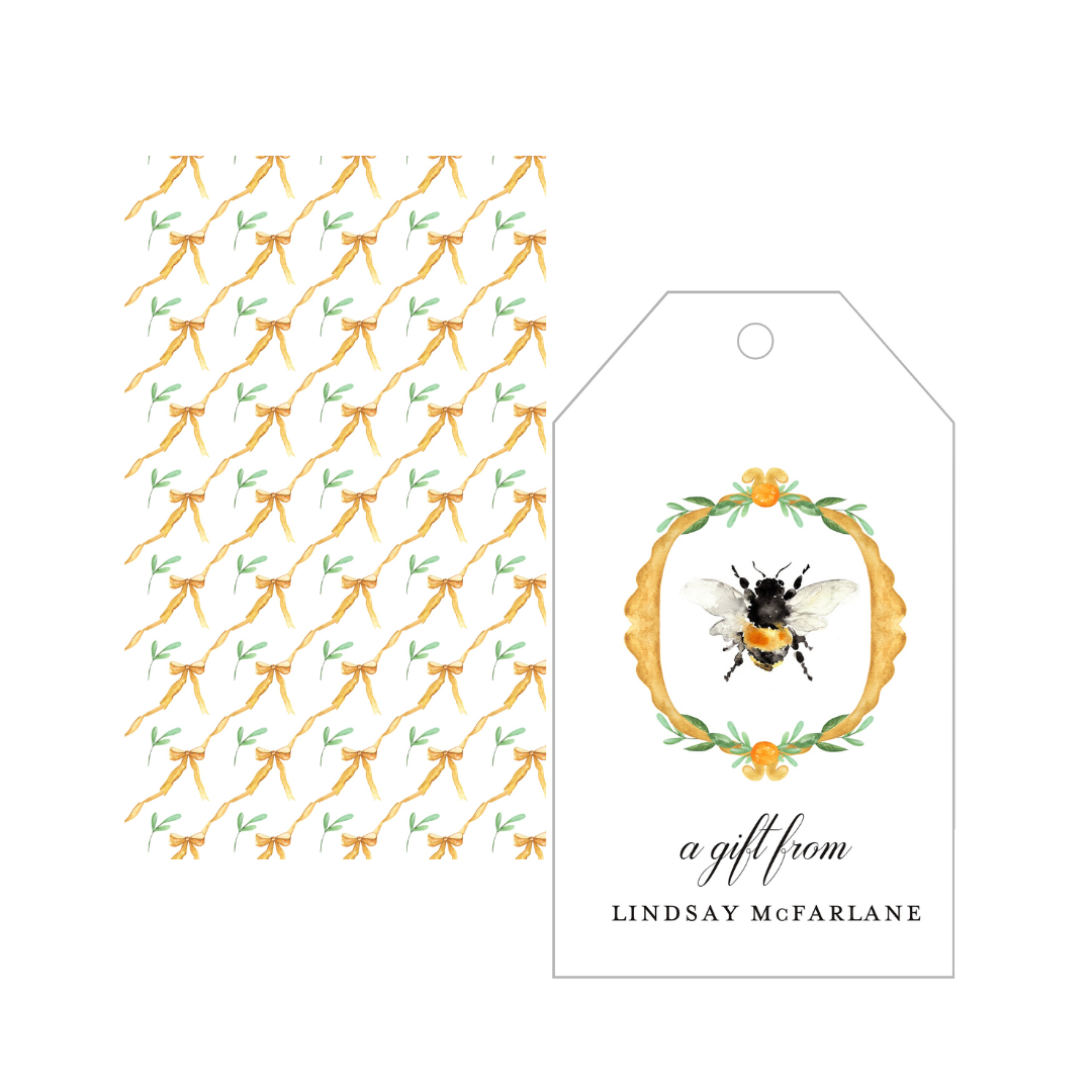 Framed Honeybee Gift Tags