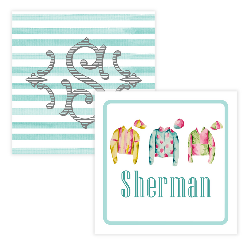 Jockey Silks Personalized Coasters- Reversible + Customizable!