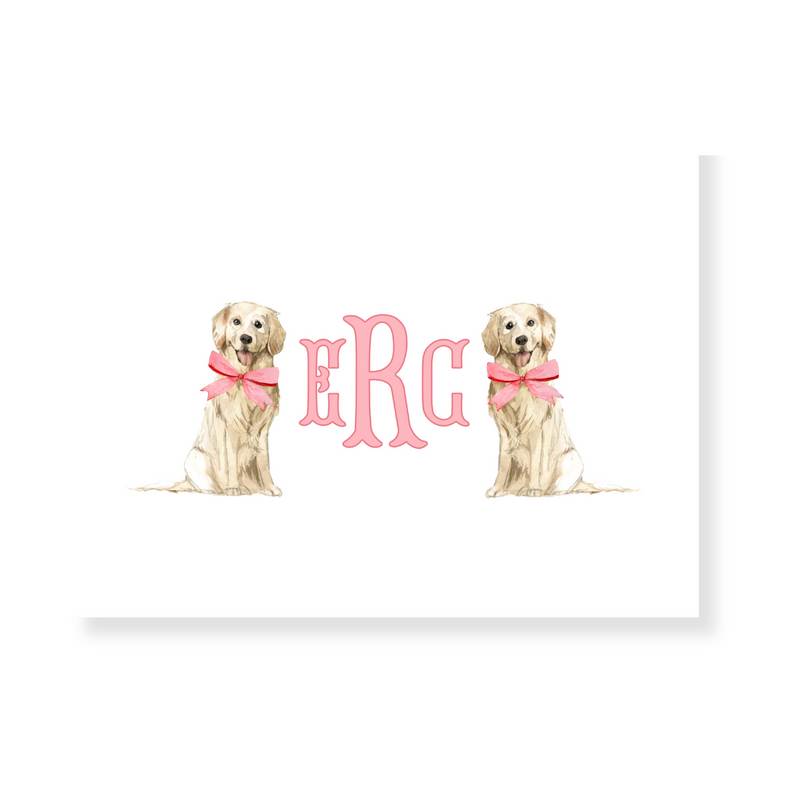 Goldens + Monogram Personalized Note Cards