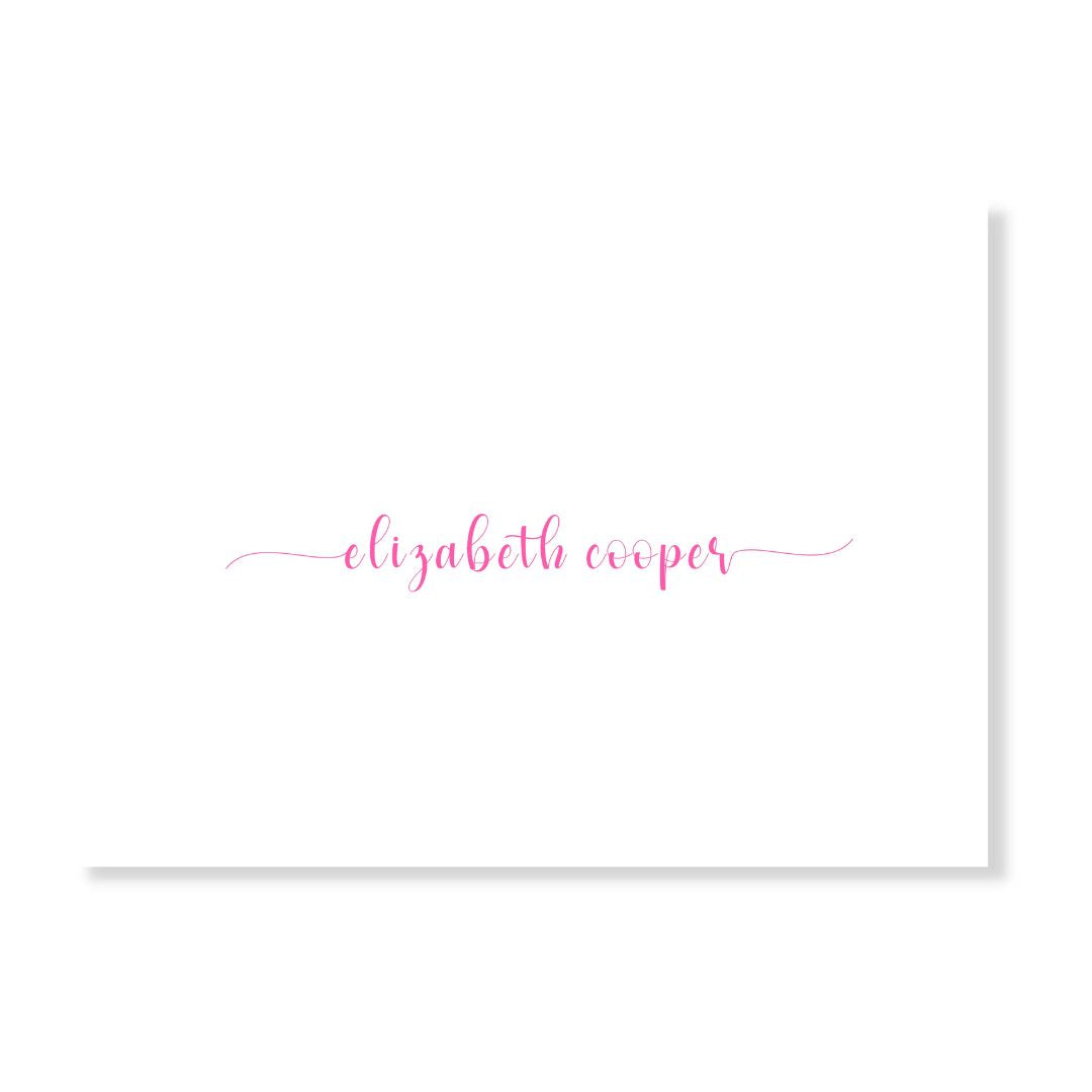 Simple Script Personalized Note Cards- choose your color! – Lulu Papers