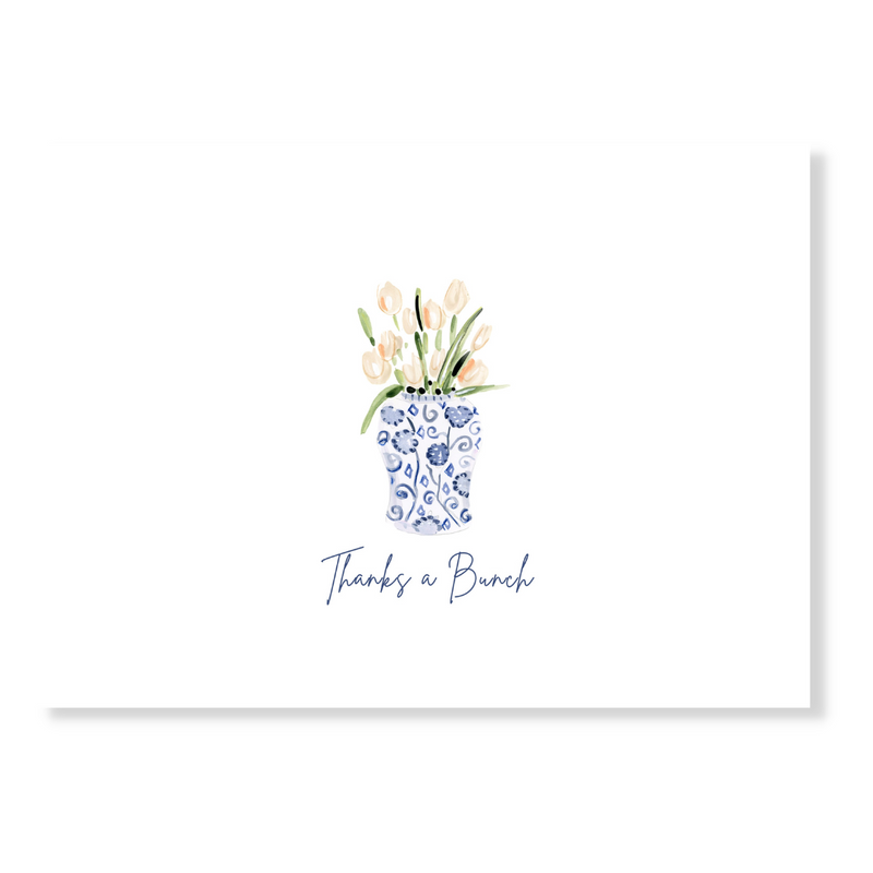 Chinoiserie + Tulips Thank You Notes