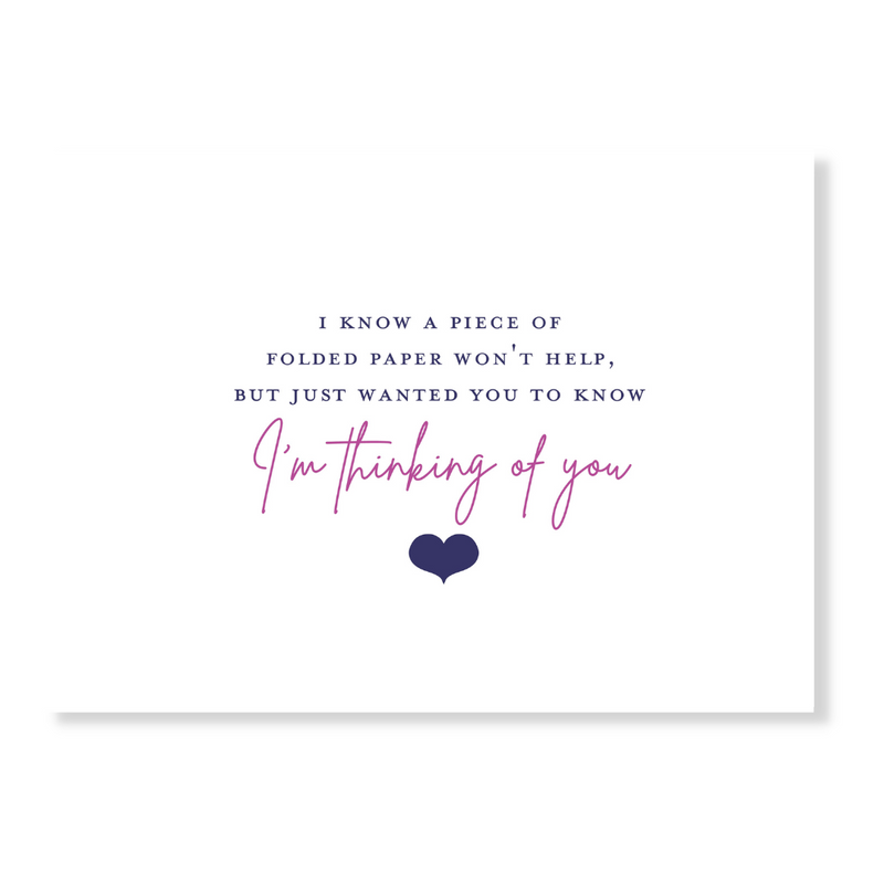 Thinking of You + Heart Note Cards- Updated Design!