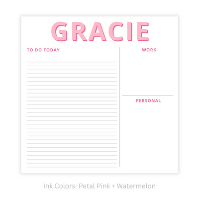 Modern Functional Personalized Note Pad- Large Square