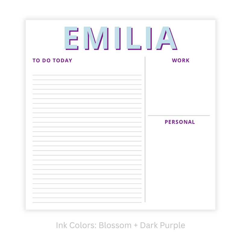 Modern Functional Personalized Note Pad- Large Square