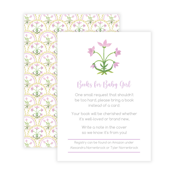 Lilac Floral Grandmillennial Baby Shower Invitations