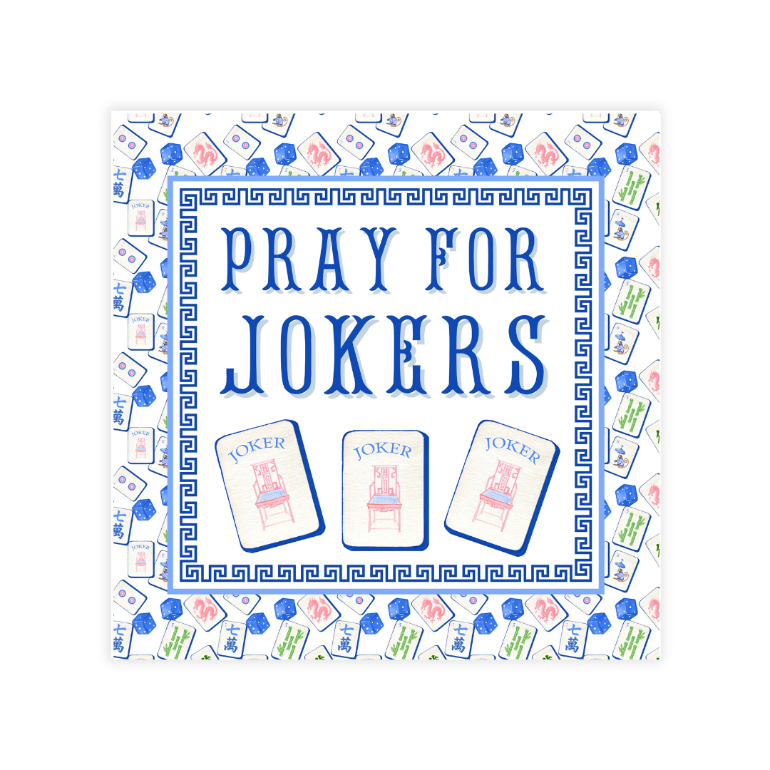 Mahjong Reversible Coasters; "Pray for Jokers"